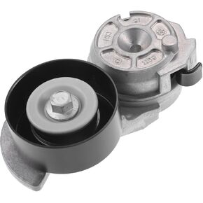 Motoforti Engine Belt Tensioner Pulley Assembly, Accessory Drive Belt Tensioner, for Ford Crown Victoria 2000-2011 for Lincoln Town Car 2000-2011, Metal, No.2W7E6B209AA, Silver Tone