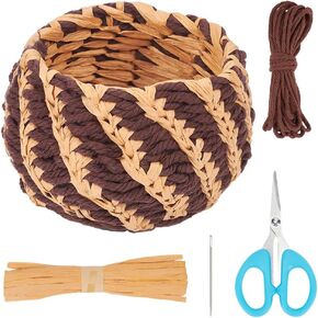 FREEBLOSS DIY Coiled Basket Kit Basket Weaving Kits Basket Craft Kits for Beginners Rope Coil Basket Making Kit Basket Weaving Craft for Adults