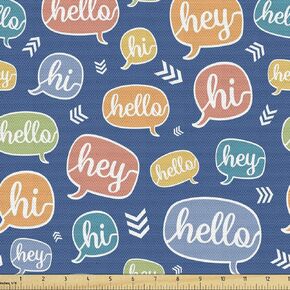 Ambesonne Black and White Fabric by The Yard, Vintage Floral Pattern Victorian Classic Royal Inspired New Modern Art, Decorative Fabric for Upholstery and Home Accents, 2 Yards, Black and White in Kuwait