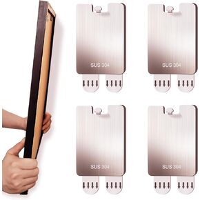 Metal Picture Frame Hangers Damage Free Hanging, Picture Hanging Hooks No Damage to Wall Paint, Sawtooth Picture Wall Hangers Without Nails, Picture Hanging Strips Hardware Kit, 4 Pack