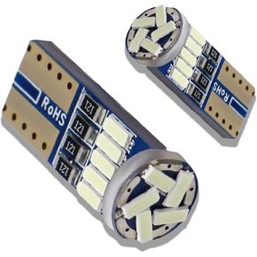 Pack Of 2 Car T10 Interior Light Bulb. Led Replacement Bulbs For Car License Plate Dome Map Reading Courtesy Side Marker Lights,T10 W5w 4014 License Plate Lights (White)