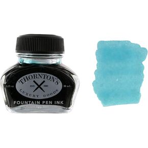 Thornton's Luxury Goods Premium Fountain Pen Ink Bottle 30ml | Smooth Effortless Flawless Writing | Suitable for All Brand and Calligraphy Pens | Office Supplies (Robins Egg Blue)