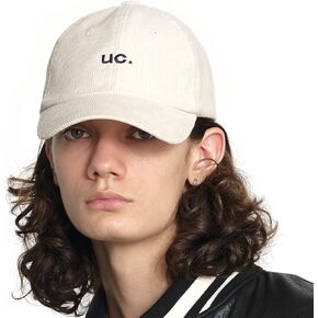 UNDERCONTROL Logo Tone-on-Tone Embroidery Height Long Brimmed Corduroy Four Seasons Wear Unisex Ball Cap Made in Korea Hat