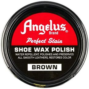 Angelus Brand Perfect Stain Shoe Wax Polish, 3 fl.oz, Brown