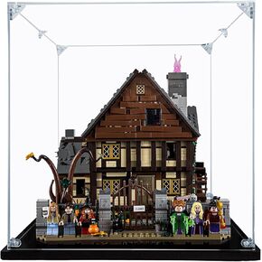 Acrylic Display Case Compatible for Lego Disney Hocus Pocus: The Sanderson Sisters’ Cottage #21341 Dustproof Display Case (Case Only) (Lego Sets are NOT Included)