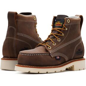 Thorogood 6" Work Boots for Women - American Heritage - Full-Grain Leather with Comfort Insoles and Slip-Resistant Heel Outsoles, Made in USA