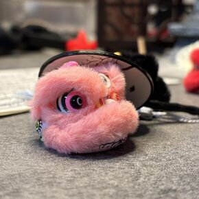 Handcrafted Traditional Chinese Lion Dance Decorations, Realistic and Lifelike, Suitable for Hanging in Cars and as Ornaments. (Black)