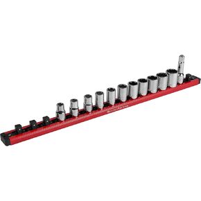 Mechanic's Time Savers Lock-A-Socket Tool Organizer: Magnetic Locking Socket Rack, 1/2" Drive Sockets