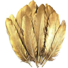 15-20cm 50 PCS Gold Feathers Natural Goose Feathers for DIY Wedding Decorations Angel Wings & Fairy Crafts