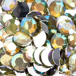 John Bead 400 Pieces 12mm (SS50), Crystal, Acrylic Round Flat Back Rhinestones for Jewelry Making, DIY Crafts, Nail Art, Face Makeup, Clothes