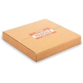 45 RPM 7" Vinyl Record Shipping Boxes 7.5"L x 7.5"W x 1"H Corrugated Cardboard Box for Mailing, Packing, Moving, Storage, with Fragile Stickers, Brown, 50-pack