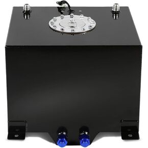 DNA MOTORING 8 Gallons Aluminum Top-Feed Fuel Cell Gas Tank 15" (L) x 12.5" (W) x 10" (H),ALU-FT-T3-ALU-RD