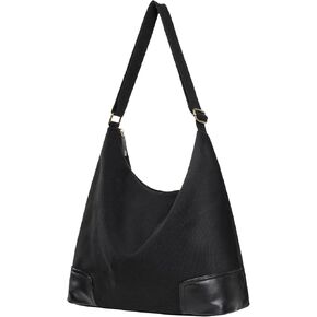 F-color Canvas Tote Bag for Women Work - 5 Pockets Large 16" Tablet Shoulder Tote Bag Women for Travel College Work Bag