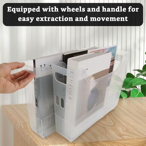 6 Pack 12 x 12 Paper Storage Organizer, Scrapbook Paper Storage with Wheels, Plastic Scrapbook Storage Bin for 12" x 12" Pape, Scrapbook Papers, Cardstocks, Vinyl Sheets, Documents in Saudi Arabia