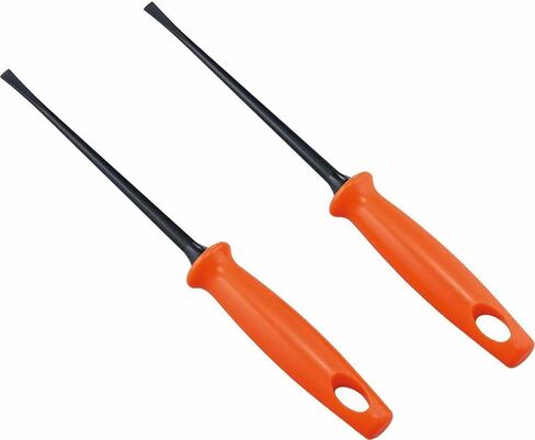 Shimomura Planning 37275 Hot Plate Scratch Resistant Octopus Picks, Flat Type, Set of 2, Made in Japan, Dishwasher Safe, Heat Resistant, Takoyaki, Easy to Collect Dough, Flat Tip, Resin Tip, Orange, in Saudi Arabia