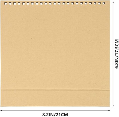 Wakauto 12Pcs DIY Blank Small Desk Calendar Making Rack 2024 New Year Calendar 8inch Calendar Desktop Calendar Standing Refillable Paper Flip Sheet for Office Supplies in Saudi Arabia