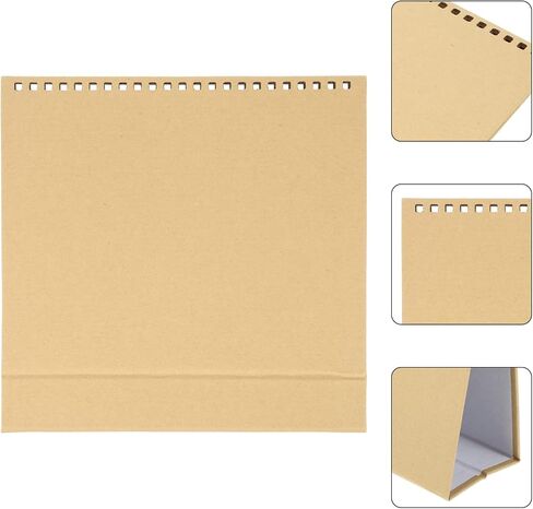 Wakauto 12Pcs DIY Blank Small Desk Calendar Making Rack 2024 New Year Calendar 8inch Calendar Desktop Calendar Standing Refillable Paper Flip Sheet for Office Supplies in Saudi Arabia