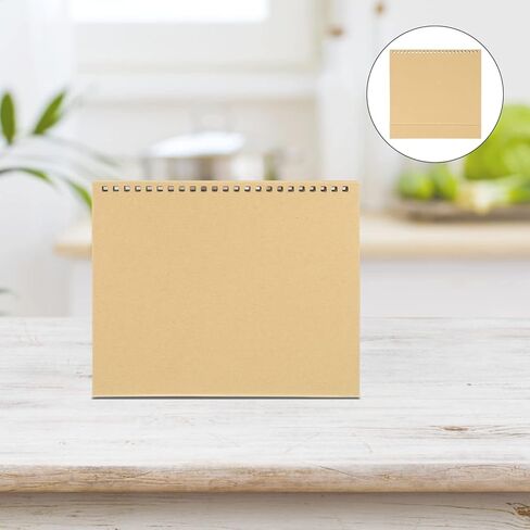 Wakauto 12Pcs DIY Blank Small Desk Calendar Making Rack 2024 New Year Calendar 8inch Calendar Desktop Calendar Standing Refillable Paper Flip Sheet for Office Supplies in Saudi Arabia