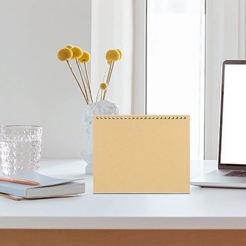 Wakauto 12Pcs DIY Blank Small Desk Calendar Making Rack 2024 New Year Calendar 8inch Calendar Desktop Calendar Standing Refillable Paper Flip Sheet for Office Supplies in Saudi Arabia