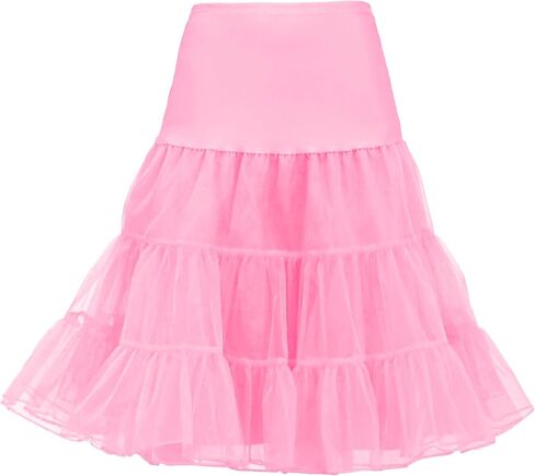 تنورة Vlazom للسيدات 50s عتيقة نصف زلة من التول تنورة زفاف كرينولين تنورة داخلية لحفلات التخرج والسهرات in Kuwait