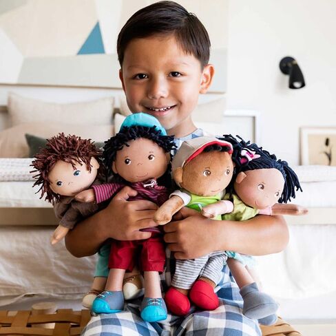 HABA Snug Up Soft Doll Mason- 11.5" Soft Boy Doll with Black Hair (Machine Washable) in Saudi Arabia