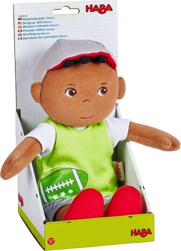HABA Snug Up Soft Doll Mason- 11.5" Soft Boy Doll with Black Hair (Machine Washable) in Saudi Arabia