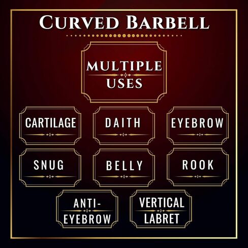 MATIGA 2 قطعة الفولاذ الجراحي 16 مقياس الحديد منحني ثقب المجوهرات الشفاه Labret اللولب الحاجب الرخ 4 مللي متر الكرة المزيد من الخيارات in Kuwait