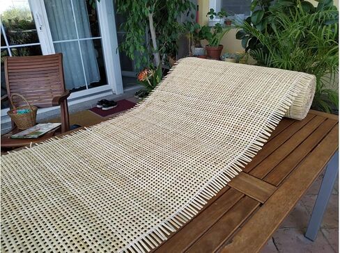 CLAYNIX 24" Width Square Cane Webbing - Mesh Pre-Woven Cane 24" Wide x 15 feet Length - Rattan Cane Webbing Roll - Net Open Weave Wicker Cane Webbing Material for Cabinet, Door (15 FEET) in Saudi Arabia