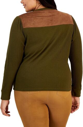 Tommy Hilfiger Womens Plus Waffle Knit Thermal Henley in Saudi Arabia