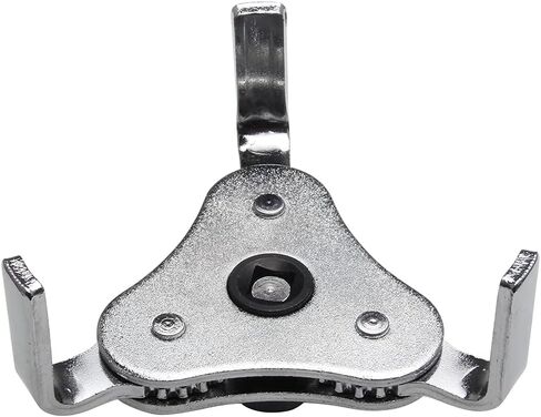 Adjustable 3 Jaw Oil Filter Wrench Tool Best Fit 2-1/2 inch to 4.5 inches for Removing Motorcycles Cars Trucks (Silver) in Saudi Arabia