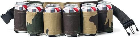 Beer Belt Holster, Beer Soda Bottle Holder Belts, Drink Can Holder, Adjustable Waist Pack Bag, Holds 6 Cans, Perfect for Parties, Picnics, Hiking in Saudi Arabia