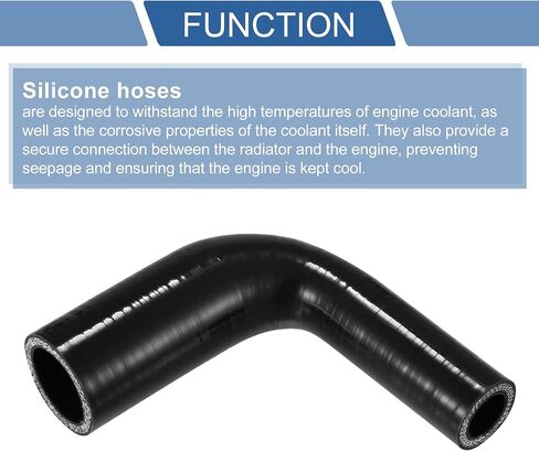 X AUTOHAUX 1 قطعة 19 مللي متر/0.75 "-32 مللي متر/1.26" ID 102 مللي متر/4.02" طول 90 درجة أسود سيارة خرطوم سيليكون خرطوم التبريد العالمي in Saudi Arabia