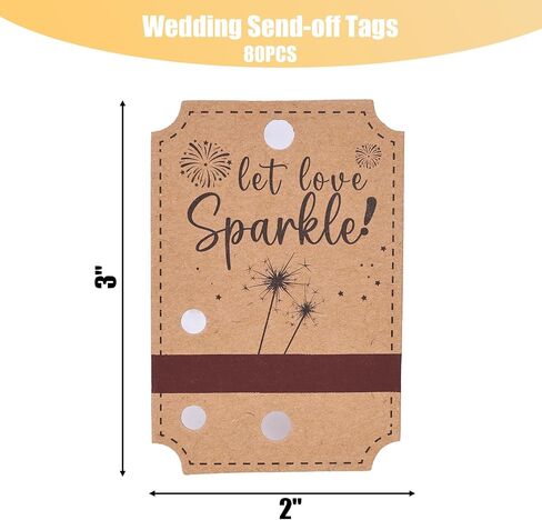 VGOODALL 80PCS Wedding Send-Off Tags, Wedding Ceremony Tags Rustic Gift Tags for Wedding Ceremony Grand Exit Anniversary Graduation (White) in Saudi Arabia