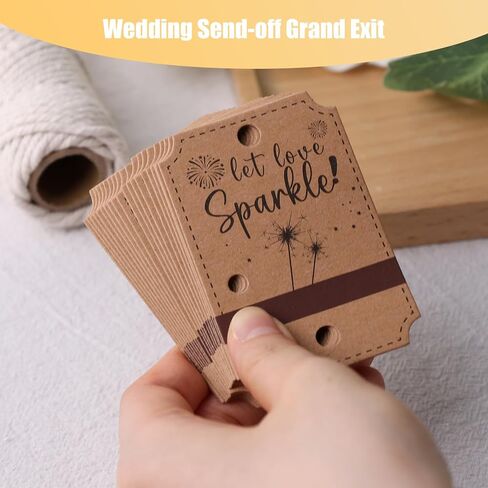VGOODALL 80PCS Wedding Send-Off Tags, Wedding Ceremony Tags Rustic Gift Tags for Wedding Ceremony Grand Exit Anniversary Graduation (White) in Saudi Arabia