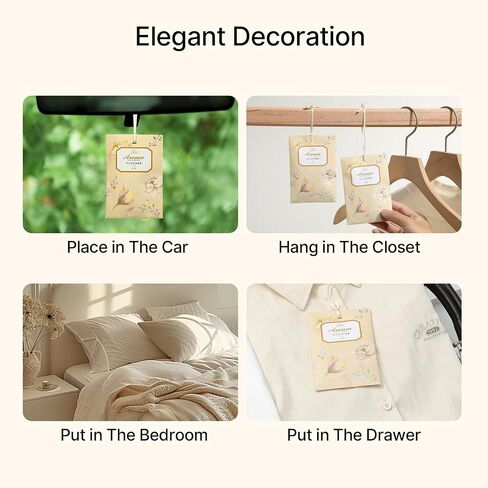 12 Pack Aromatherapy Sachets - Ocean Scent - Odor Elimination & Air Freshness - Perfect for Wardrobe, Car & Home Scents - Great Gift Idea in Saudi Arabia