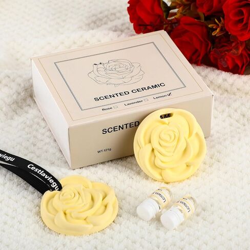 2 Packs Lemon Scented Sachets for Drawers and Closets, Long-Lasting Closet Freshener Drawer Sachets, Small Spaces Cute Air Freshener Car, Birthday Gifts for Mom Friend Sister in Saudi Arabia