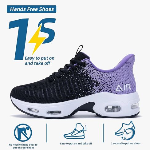 Women's Walking Shoes Slip On Tennis Sneakers Easy Put On Athletic Shoes for Ladies US 6-10.5 in Kuwait