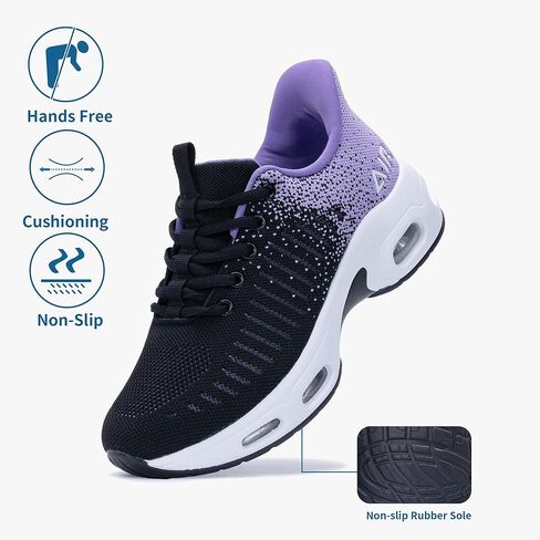Women's Walking Shoes Slip On Tennis Sneakers Easy Put On Athletic Shoes for Ladies US 6-10.5 in Kuwait