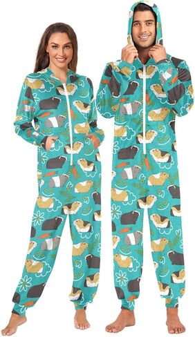 بيجامة Ollabaky للبالغين من Onesie للرجال والنساء قطعة واحدة زي ملابس نوم بذلة متطابقة من Pjs in Saudi Arabia