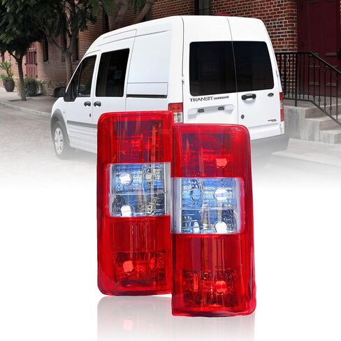 أغطية مصابيح الذيل لسيارة Ford Transit Connect 2010 2011 2012 2013، غطاء مصباح فرامل الذيل مع لمبات وملحقات الدائرة، عدسات حمراء، مجموعة من 2، جانب الراكب والسائق in Saudi Arabia