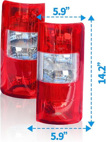 أغطية مصابيح الذيل لسيارة Ford Transit Connect 2010 2011 2012 2013، غطاء مصباح فرامل الذيل مع لمبات وملحقات الدائرة، عدسات حمراء، مجموعة من 2، جانب الراكب والسائق in Saudi Arabia