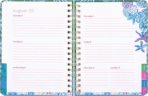 Lilly Pulitzer Large Daily Planner January 2025 - December 2025, Weekly Agenda & Monthly Calendar, Stickers, Pockets, & Spiral Binding (The Hottest Spot Navy) in Saudi Arabia