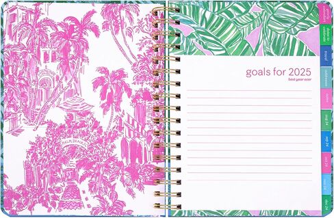 Lilly Pulitzer Large Daily Planner January 2025 - December 2025, Weekly Agenda & Monthly Calendar, Stickers, Pockets, & Spiral Binding (The Hottest Spot Navy) in Saudi Arabia