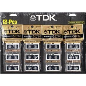 TDK MC60 12 Pack Microcassette Recording Tape