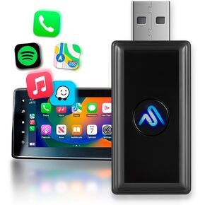 AutoSky Best Wireless CarPlay Converter Micro Edition - لمسة نهائية للبيانو - أصغر محول CarPlay في السوق - قم بتحويل CarPlay السلكي من المصنع إلى لاسلكي in Kuwait
