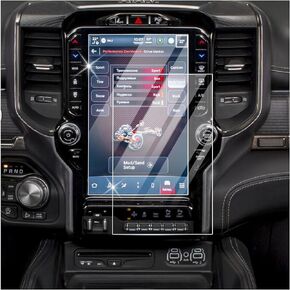 قطعتان من واقي الزجاج المقوى الشفاف عالي الدقة لعام 2019-2024 دودج رام 1500 2500 3500 يوكونكت 12 بوصة شاشة لمس للسيارة، واقي شاشة الملاحة، مقاوم لبصمات الأصابع والخدش in Kuwait