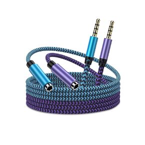 AILKIN Headphone Extension Cable 6FT, 3.5mm Aux Cord Extender for Headset, TRRS 4-Pole Male to Female Auxiliary Stereo Audio Extended Wire with Microphone for iPhone, iPad, Tablets, PC, Media Players