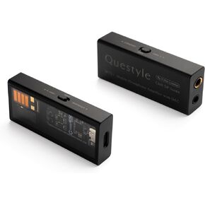 Questyle M15i Headphone Amplifier [MFi Certified] Portable USB DAC Amps with 4.4mm and 3.5mm Dual Outputs Supports PCM 768kHz/DSD512 High Resolution Lossless for Smartphones/PC/Laptops