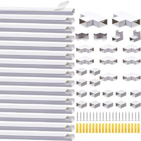 235.5 Inch Cord Hider Kit, Cord Covers for Wires on Wall, Cord Cover Raceway Kit, Paintable Cord Concealer Cord Hider, Home TV Office Wall Wire Cover Hider, 15X L15.7in X W1.18in X H0.61in, White