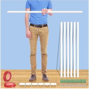 Extra-Long TV Cord Hider Cord Cover Wall, Cord Hider for Wall Mounted TV, 6X 39.4in TTL 236in, Cord Cover for Wire on Wall for Speaker Wire Baby Monitor Wire Sound Wiring, Paintable Cable Cord, White